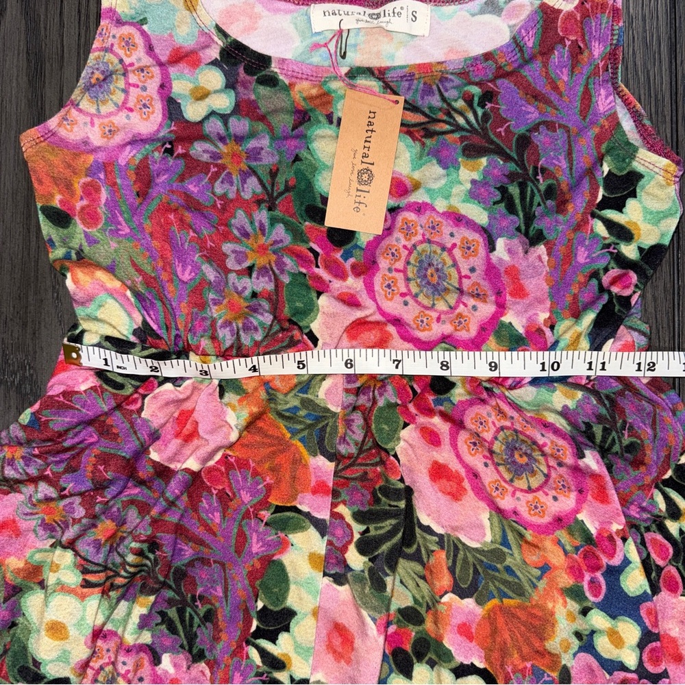 NWT Natural Life Opal Buttersoft Ballet Dress Size Small Floral A-Line Stretch - Picture 9 of 10